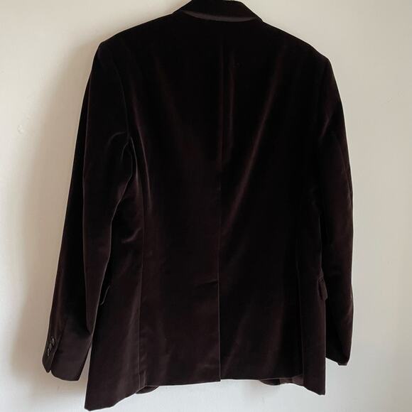 Banana Republic Brown Velvet Blazer Sport Coat SZ 40R Suit Jacket 2 Button EUC - Picture 12 of 14